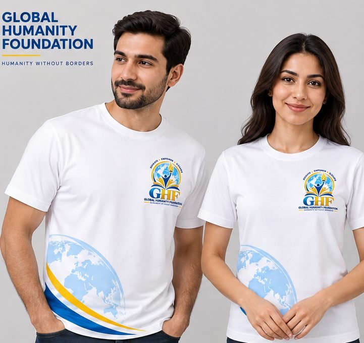 Global Humanity Foundation team members wearing the official GHF uniform