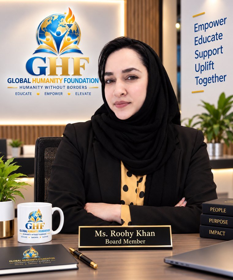 Ms. Roohy Khan, Board Member